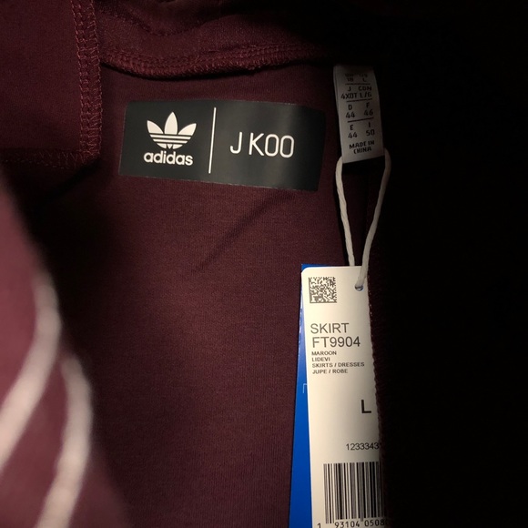 adidas Skirts Adidas X J Koo Standout Ruffle Maroon Skirt Poshmark